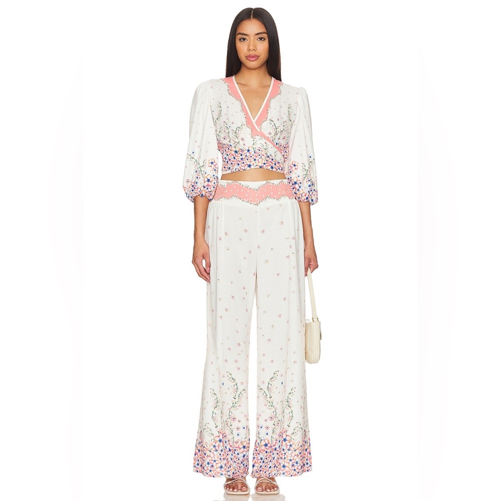 Agua Bendita Asia top and Mar pants in Meadow